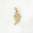 Dije Virgen María Silueta 1.3gr / 2.4cm / Circones Blancos Oro Amarillo