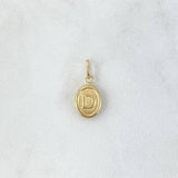 Dije Letra D Ovalada 0.6gr / 1.8cm / Troquelada Oro Amarillo ©