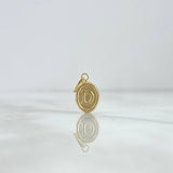 Dije Letra D Ovalada 0.6gr / 1.8cm / Troquelada Oro Amarillo ©