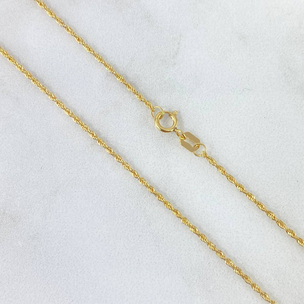 Cadena Lazo 0.95gr / 45cm / 1.2mm + Dije Estrella De David 0.3gr / 1.4cm Oro Amarillo (Oferta)