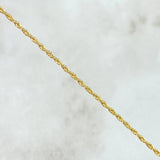 Cadena Lazo 0.95gr / 45cm / 1.2mm + Dije Estrella De David 0.3gr / 1.4cm Oro Amarillo (Oferta)