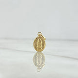 Dije Virgen Guadalupe 1.15gr / 2cm / Troquelado Oro Amarillo 18K