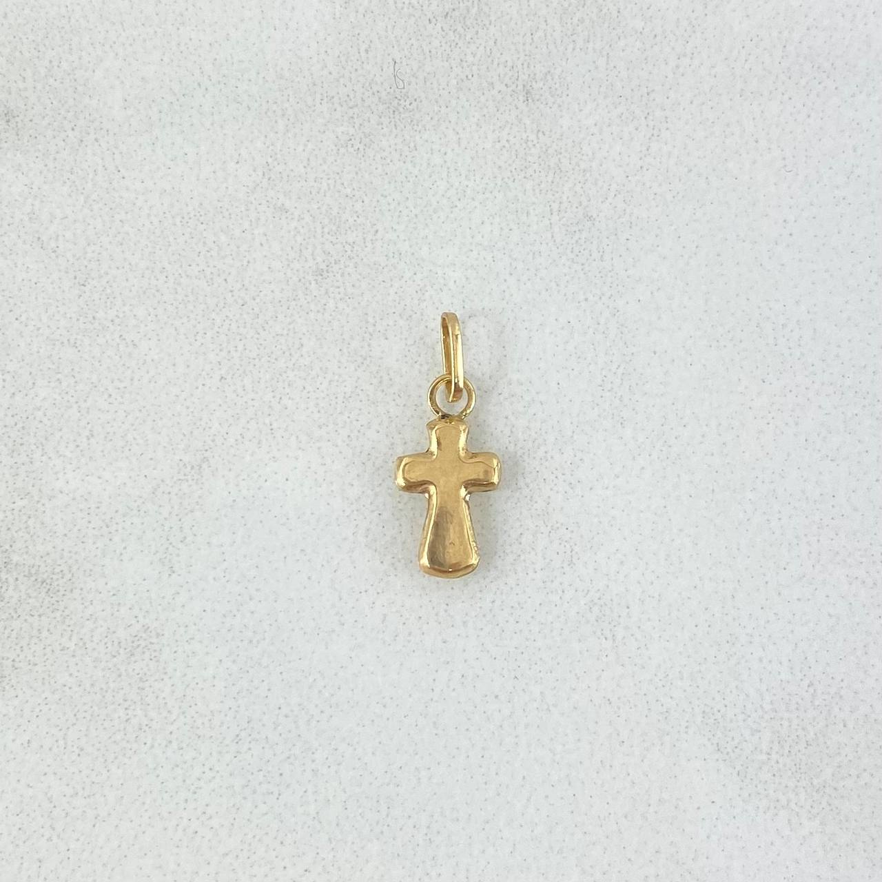 Dije Cruz Abultada 0.2 g / 1.4 cm Oro Amarillo 18K