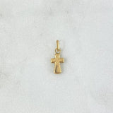 Dije Cruz Abultada 0.2 g / 1.4 cm Oro Amarillo 18K