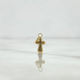 Dije Cruz Abultada 0.2gr / 1.4cm / Lisa Oro Amarillo