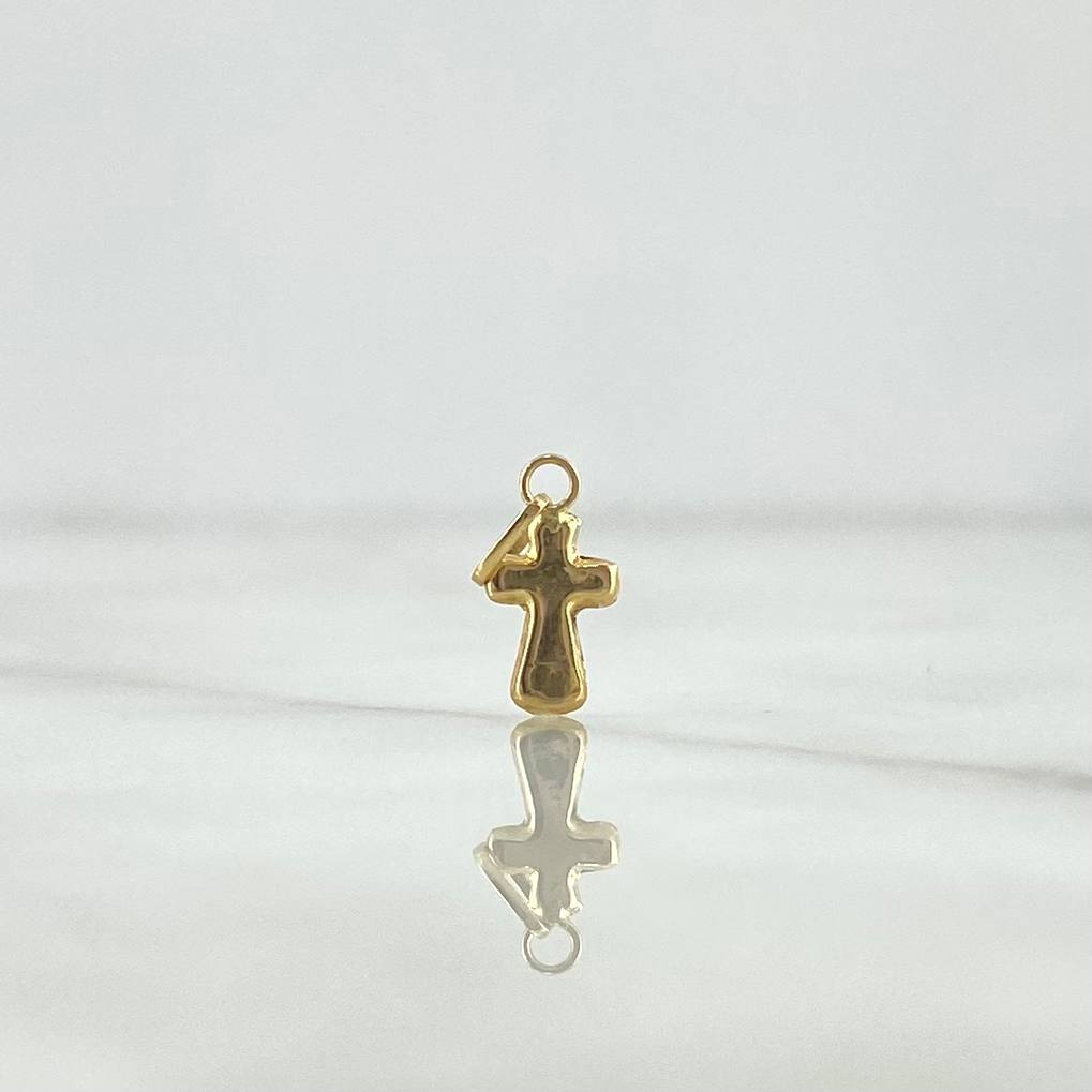 Dije Cruz Abultada 0.2 g / 1.4 cm Oro Amarillo 18K