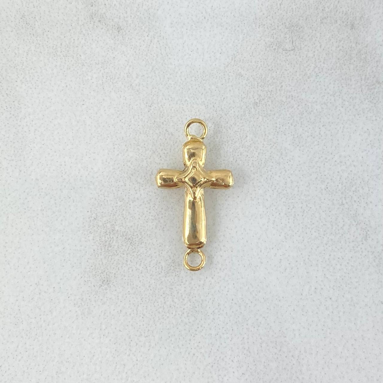 Herraje Cruz Rombo 0.4gr / 1.8cm / Oro Amarillo ©