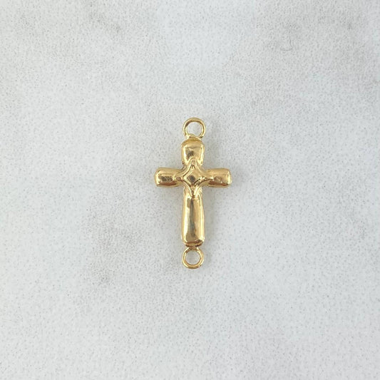 Herraje Cruz Rombo 0.4gr / 1.8cm / Oro Amarillo ©