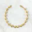 Pulso Tipo Militar 6.15gr / 18.5cm / 6mm Bolas Diamantadas Oro Amarillo