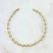 Pulso Tipo Militar 4.4gr / 20.5cm / 4mm Bolas Diamantadas Oro Amarillo