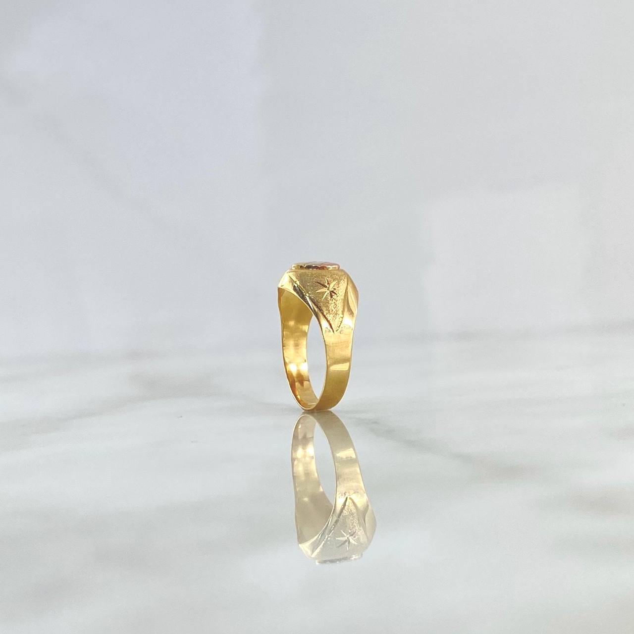 Anillo Corazón 1.55gr / T4 / Tres Oros