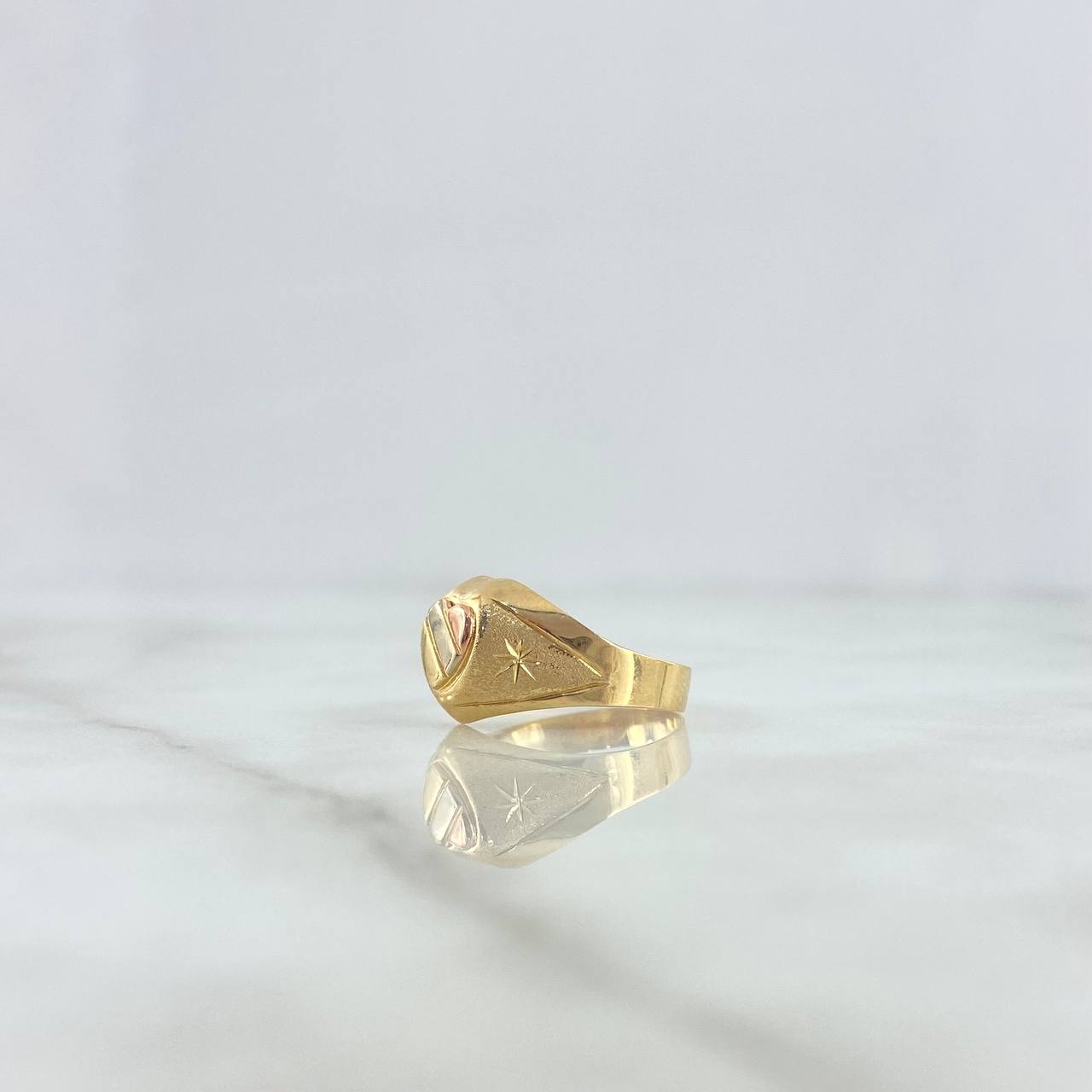 Anillo Corazón 1.65gr / T4 3/4 / Tres Oros