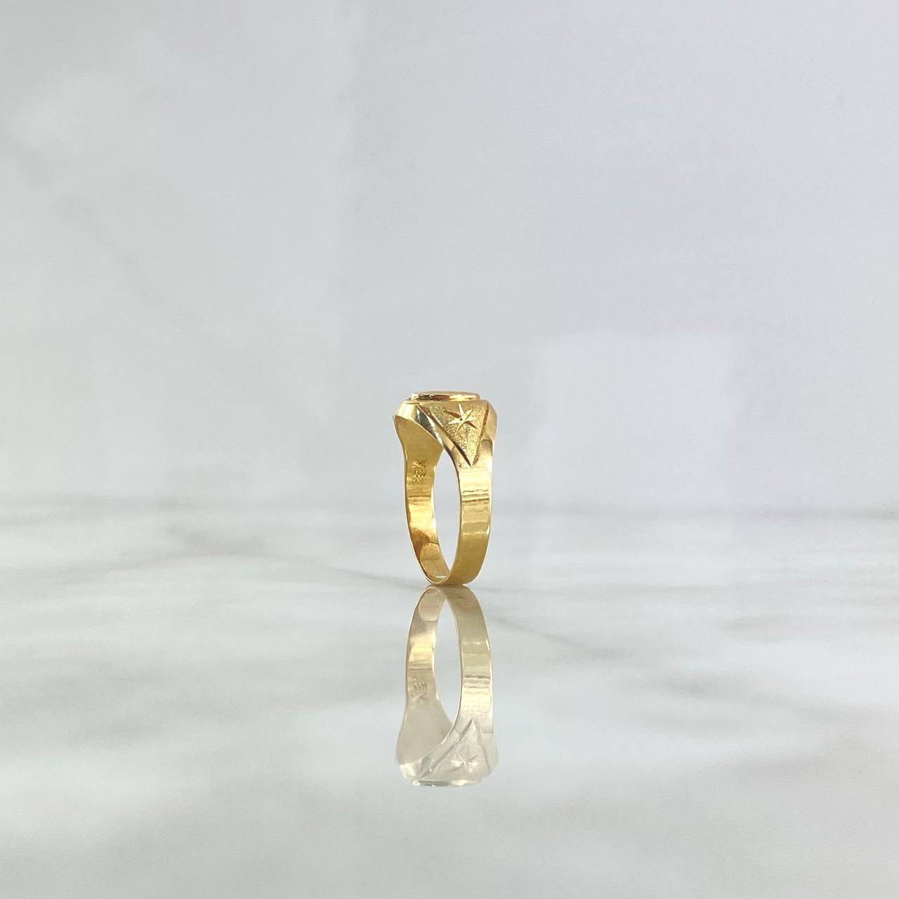 Anillo Virgen Milagrosa Sello Estrellado 1.75gr / T7 / Oro Amarillo