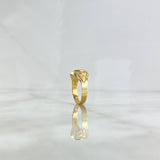 Anillo Virgen Milagrosa Sello Estrellado 1.75gr / T7 / Oro Amarillo