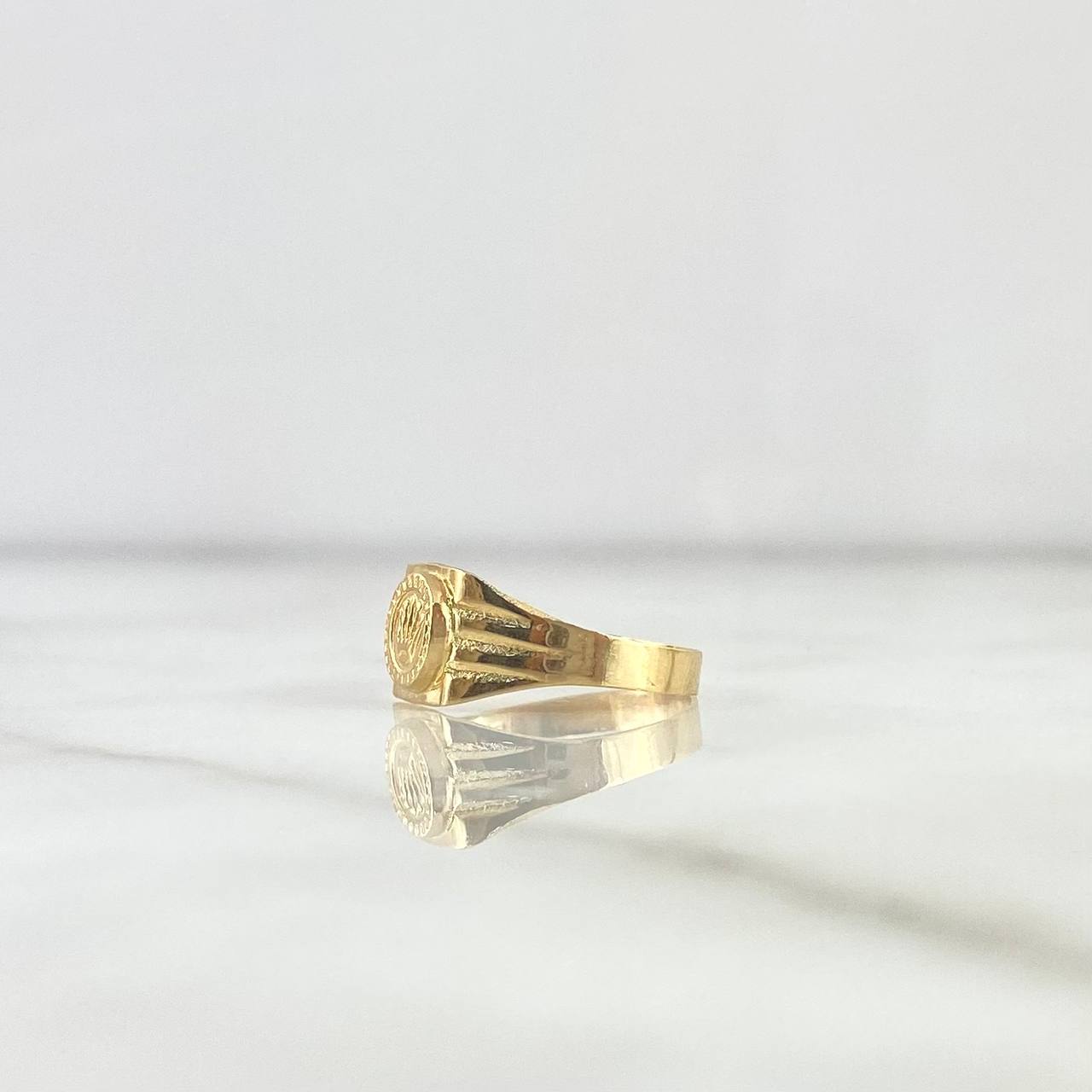 Anillo Corona 1.5gr / T4 / Sello Liso Oro Amarillo