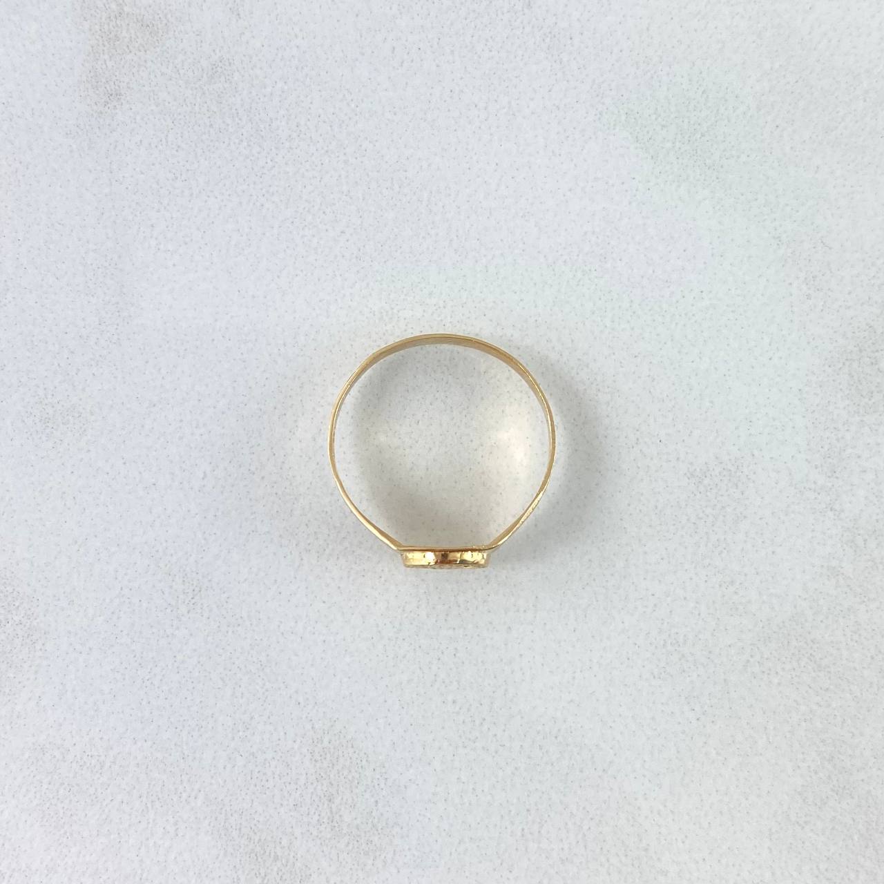 Anillo Corona 1.5gr / T4 / Sello Liso Oro Amarillo