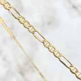 Cadena Figaro Escalera 7.25gr / 60cm / 4mm Oro Amarillo +3