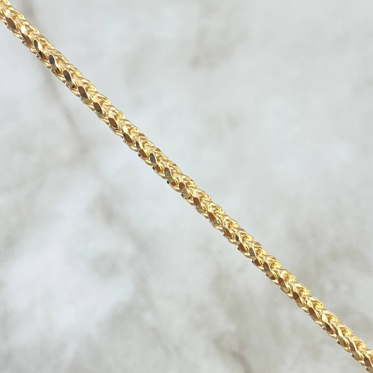 Cadena Franco 23.8gr / 60cm / 2.5mm Diamantada Oro Amarillo +4