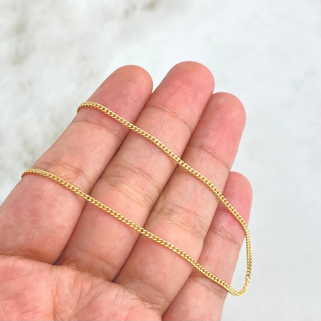Cadena Mini Cubana 5.9gr / 60cm / 1.4mm Oro Amarillo +0