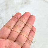 Cadena Militar 1.65gr / 40cm / 1mm Bolas Diamantadas Oro Amarillo +3