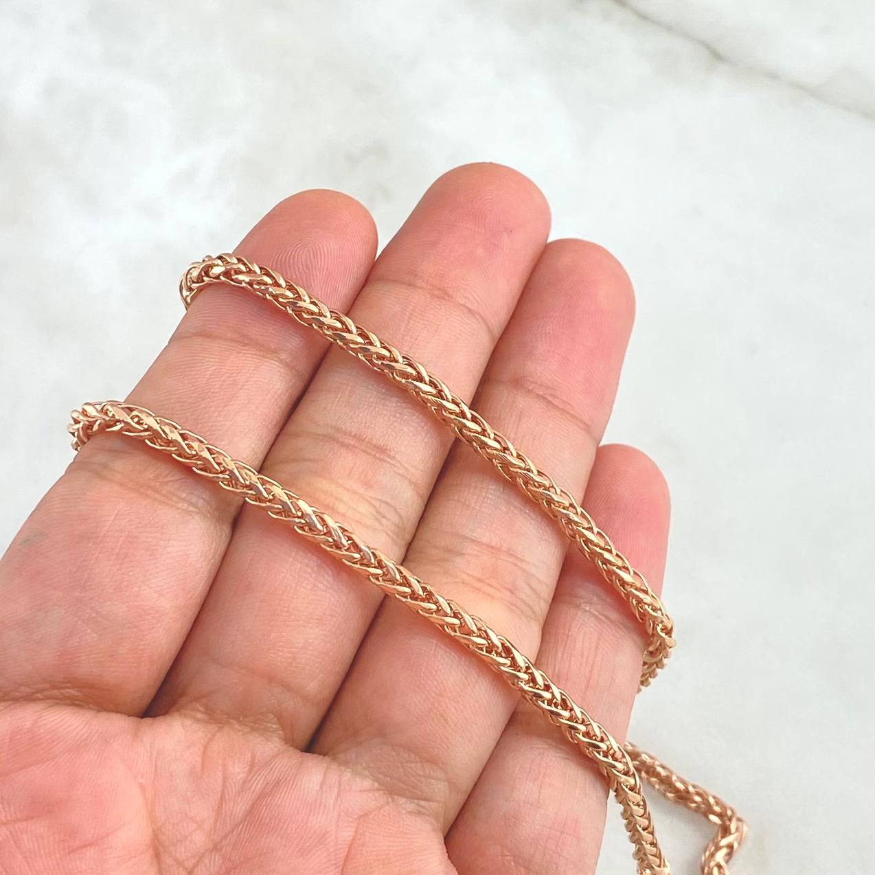 Cadena Franco 9.3gr / 60cm / 3mm Oro Rosa +4