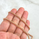 Cadena Franco 9.3gr / 60cm / 3mm Oro Rosa +4