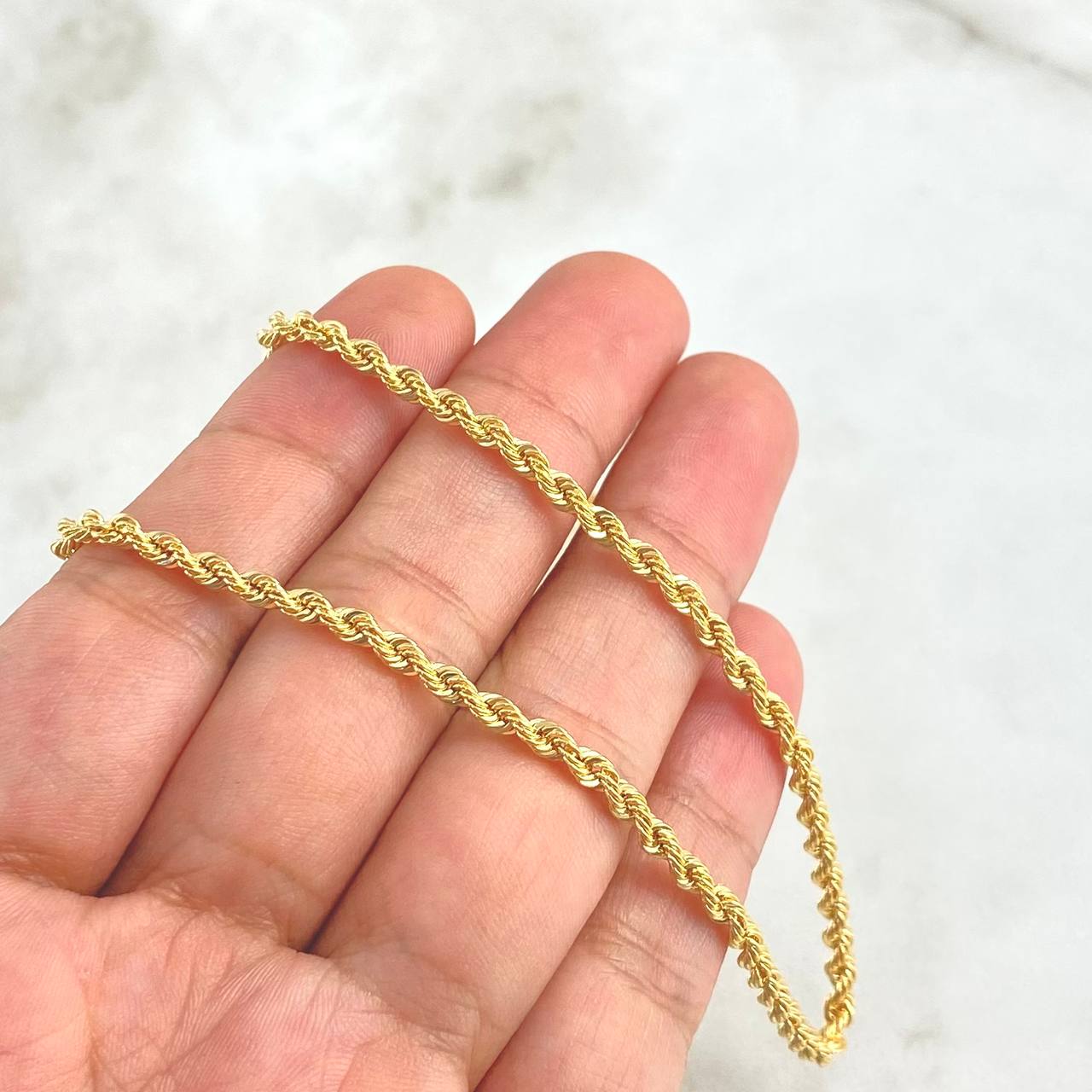 Cadena Lazo 6.3gr / 65cm / 3mm Oro Amarillo +3