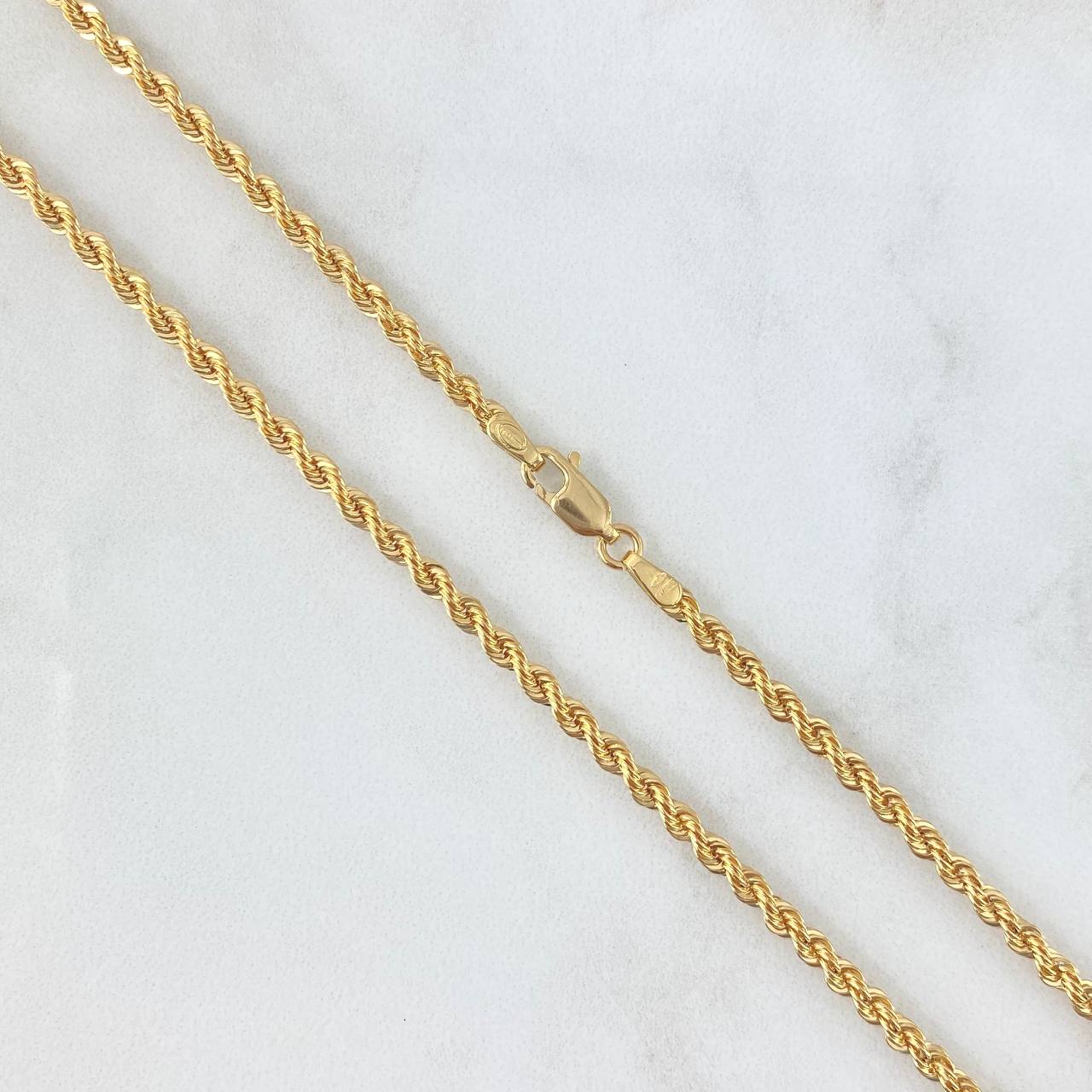 Cadena Lazo 6.25gr / 65cm / 3mm Oro Amarillo +3