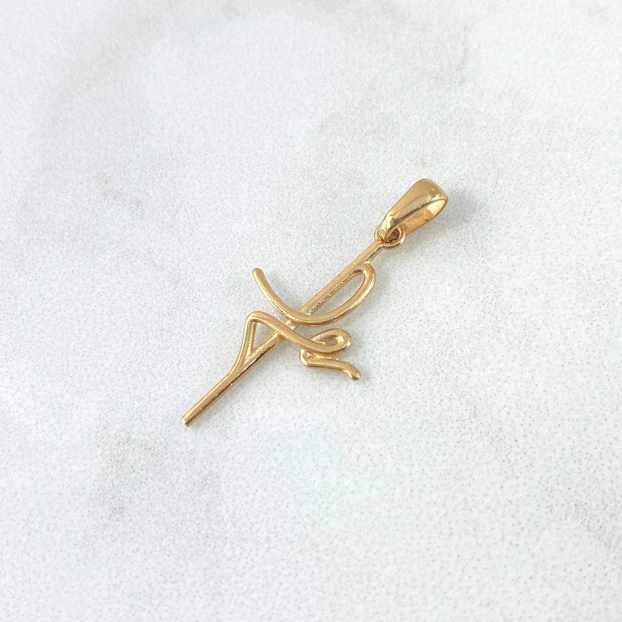 Dije de Fe 1gr / 3cm / Liso Oro Amarillo ©