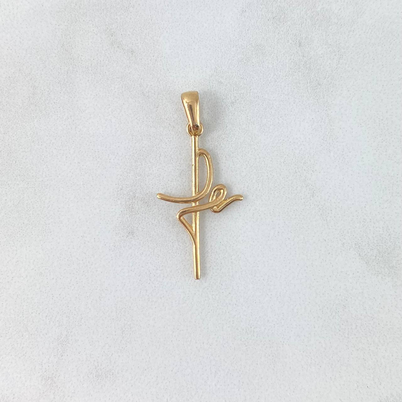 Dije de Fe 1gr / 3cm / Liso Oro Amarillo ©