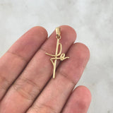 Dije de Fe 1gr / 3cm / Liso Oro Amarillo ©