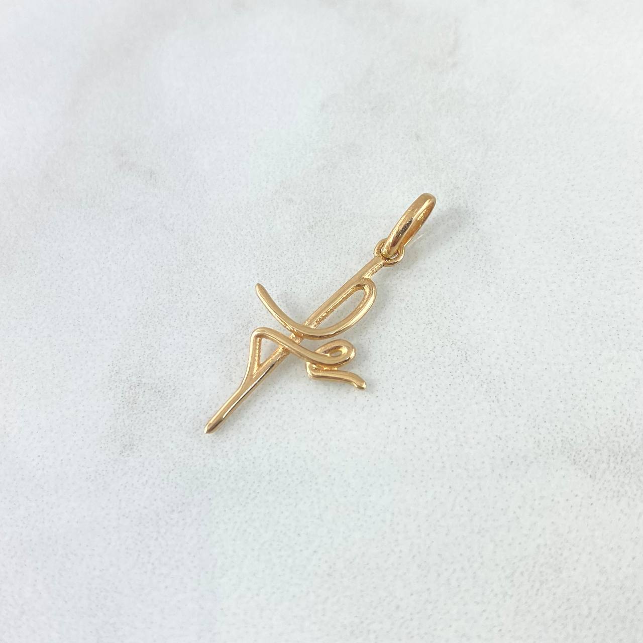 Dije de Fe 0.85gr / 3cm / Liso Oro Amarillo