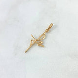 Dije de Fe 0.9gr / 3cm / Liso Oro Amarillo