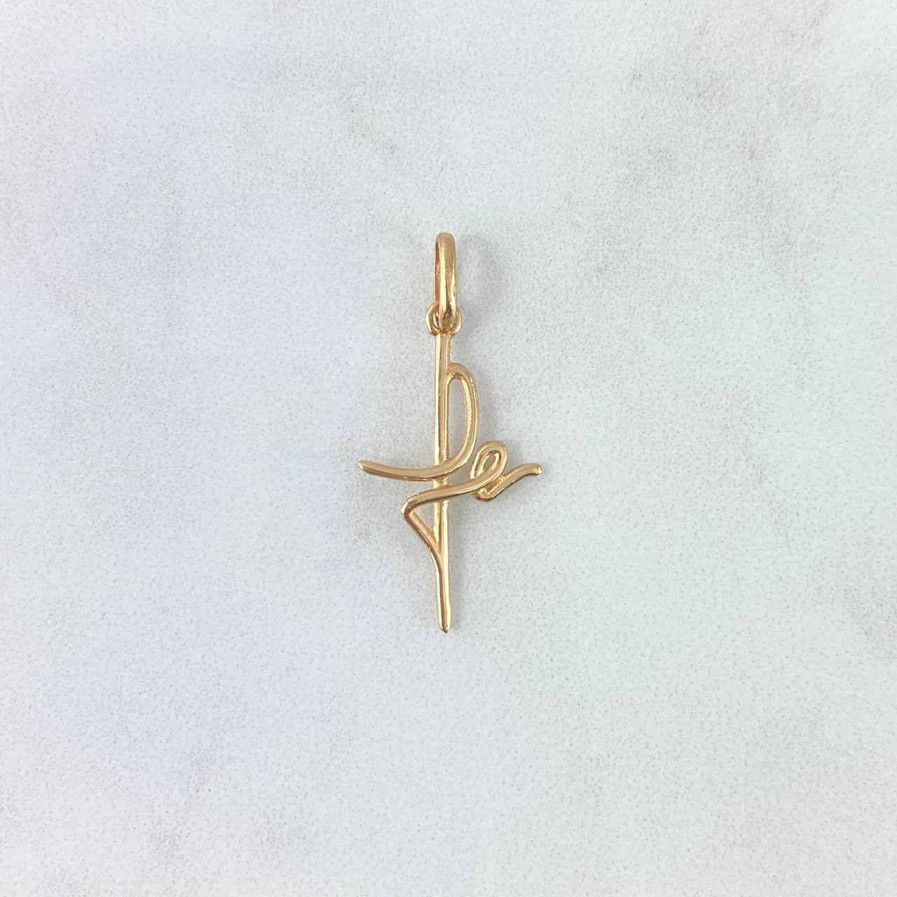 Dije de Fe 0.9gr / 3cm / Liso Oro Amarillo