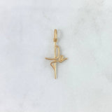 Dije de Fe 0.9gr / 3cm / Liso Oro Amarillo