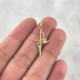 Dije de Fe 0.85gr / 3cm / Liso Oro Amarillo