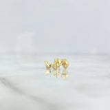 Topos Huella Pie 0.5gr / 6.5mm Oro Amarillo *