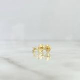 Topos Rayo 0.5gr / 6mm Diamantada Oro Amarillo 18K