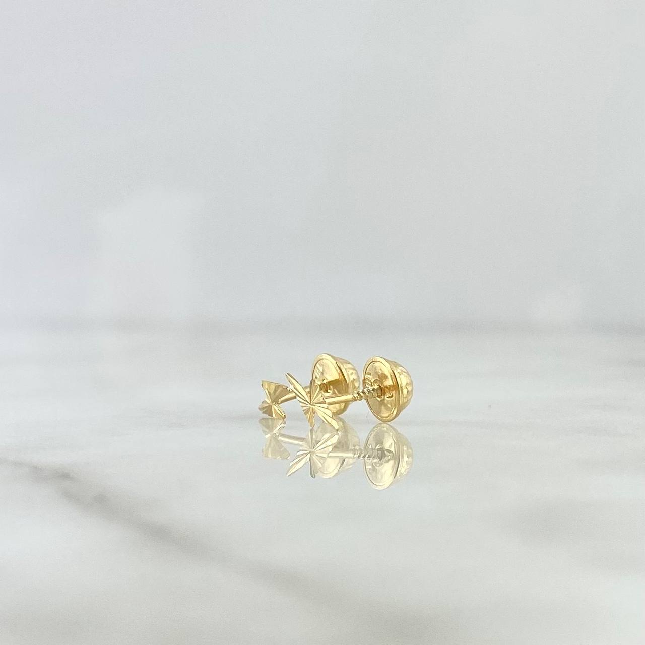 Topos Rayo 0.45gr / 8mm Diamantados Oro Amarillo 18K