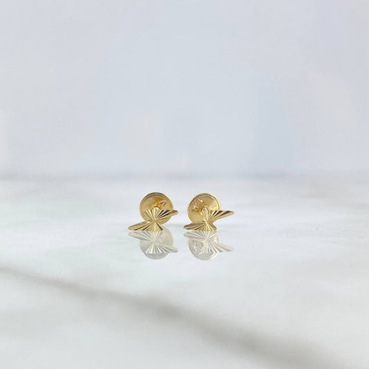 Topos Rayo 0.5gr / 6mm Diamantada Oro Amarillo 18K