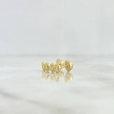 Topos Infinito 0.95gr / 9mm Circones Blancos Oro Amarillo *