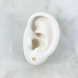 Topos Circulo 0.4gr / 3mm Diamantados Oro Amarillo 18K ©