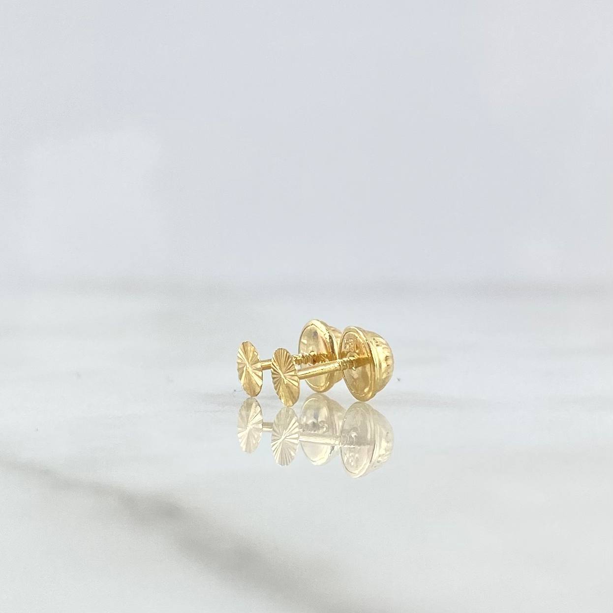 Topos Circulo 0.4gr / 3mm Diamantados Oro Amarillo 18K ©
