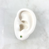 Topos Seis Garras 0.6gr / 3.5mm Circon Verde Oro Amarillo