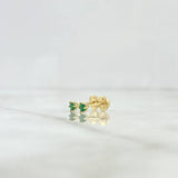 Topos Seis Garras 0.6gr / 3.5mm Circon Verde Oro Amarillo