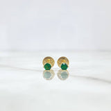 Topos Seis Garras 0.6gr / 3.5mm Circon Verde Oro Amarillo