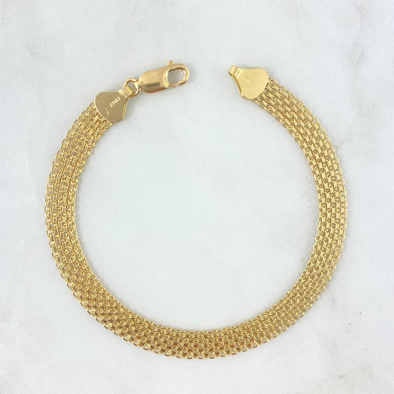 Pulso Chino 10.25gr / 21.5cm / 7.5mm Oro Amarillo +0 18K