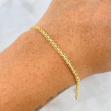 Pulso Chino 2gr / 18.5cm / 2.2mm +1  Oro Amarillo 18K *