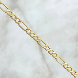 Pulso Figaro 2.95gr / 20.5cm / 4mm Oro Amarillo +1