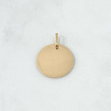 Dije Placa Circulo 2.2gr / 2.6cm / Liso Oro Amarillo